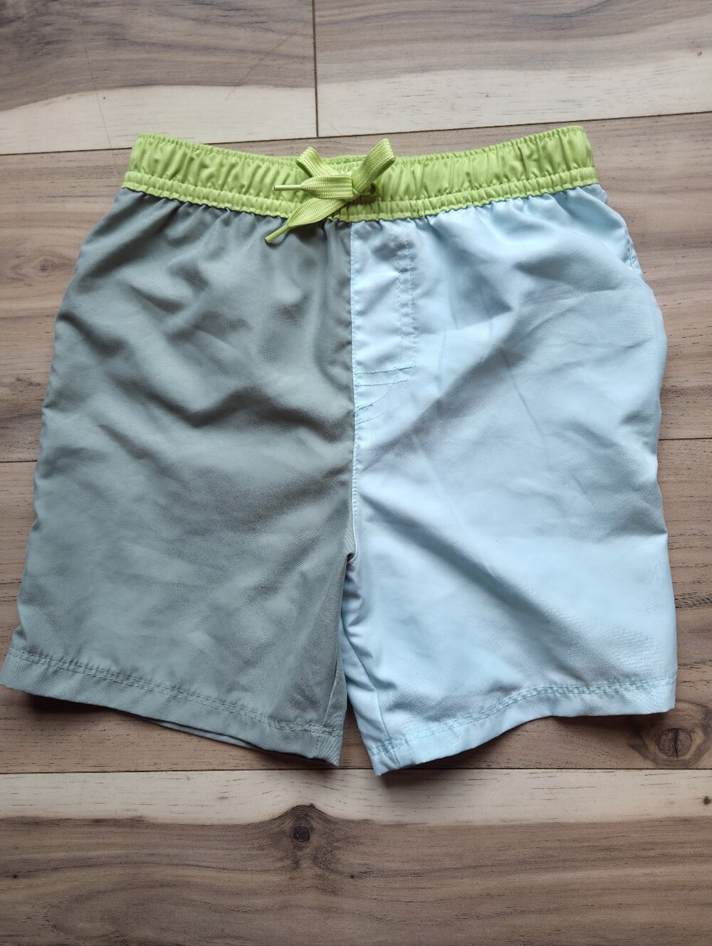 Wonder Nation Toddler Boys Swim Trunks Light Blue Green Size 4T Board Shorts